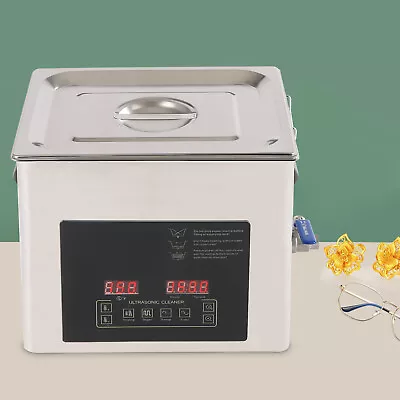 Industry Ultrasonic Cleaner Heating Cleaning Equipment Adjustable Temp 10L/22L • $360.82