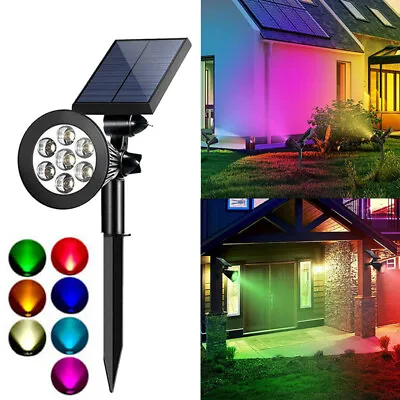 Solar Powered LED Spotlight Waterproof Outdoor Garden Yard Spot Lights UK STOCK • £9.99