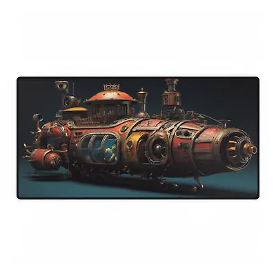 Steampunk Fantasy Vehicle Desk Mat 31.5 X15.5  Mouse Gaming Pad Valentine Gift • $51.95