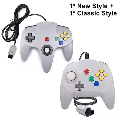 Grey Retro Wired N64 Controller Garmepad Joystick For Nintendo 64 Game Console • $10.98