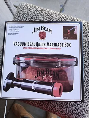 Jim Beam Vacuum Seal Quick Marinade Box And Air Sealer Pump Grilling New In Box • $8