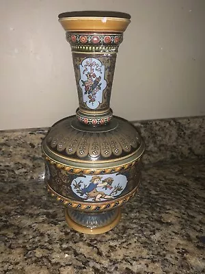 Vintage Villeroy And Boch Mettlach Pottery Graphic Vase • $125