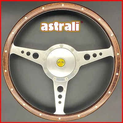 Classic Mini Steering Wheel 14  Inch Wood Rim Semi Dished  (Horn On Indicator) • $186.44