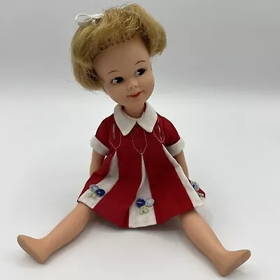 Vintage Penny Brite Deluxe Reading Corp. Doll 60’s 70’s Red Dress Topper Toy • $18.99