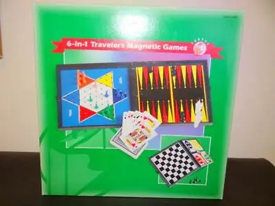 Set Chess Travel Vintage Board Magnetic 6 In 1 Games On The Go Mini Box Case • $18.99