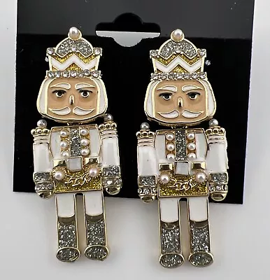 Sugarfix By Baublebar Nutcracker Christmas Earrings Glitter Rhinestones. New. • $21.90