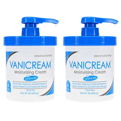 Vanicream Moisturizing Skin Cream With Pump Dispenser 16 Oz 2 Pack • $32.96