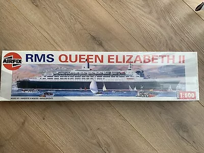 Vintage Airfix Model Kit Of RMS Queen Elizabeth 1:600 Scale Model Box Is Factory • £100