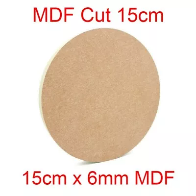 MDF Circle 10cm 12.5cm 15cm 20cm 25cm 30cm   6mm Wooden Craft Decoration Wedding • £2.25