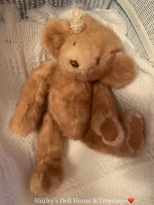 ❤️Vintage Antique Hand Made Jointed Teddy Bear Mink Fur Honey Caramel 17  • $99.99