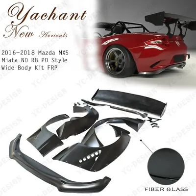 FRP Wide Body Kit For 16-18 Mazda MX5 Miata ND RB-PD-Style LIP FENDER GT WING • $2659.05