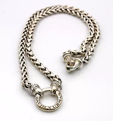 $154 • Buy David Yurman Sculpted Cable Disc Pendant Nd 17 Necklace In Sterling Silver S36-7