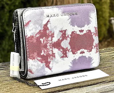 Marc Jacobs Bifold Zip Wallet Lavender Tie Dye Multi $145 Nwt • $77.99