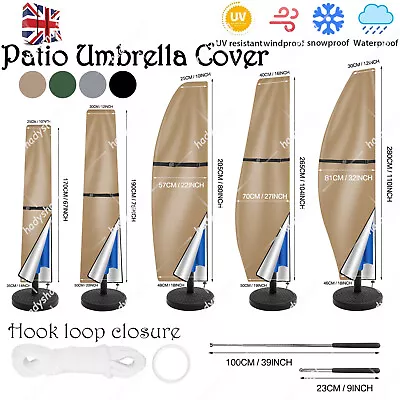 Parasol Cover Waterproof Patio Umbrella Covers W/ Zip For 6-13ft Garden Umbrella • £7.99