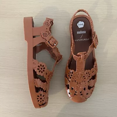 MELISSA ＋ VIKTOR & ROLF POSSESSION LACE - Brown Size 8 US 39 EUR • $105.95