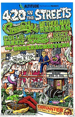 CYPRESS HILL/METHOD MAN/REDMAN/COLLIE BUDDZ 2015 DENVER CONCERT TOUR POSTER -Rap • $18.18