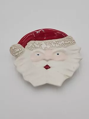 Vintage MCM Lava Glaze Santa Claus Trinket Dish  • $15