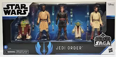 Star Wars Jedi Order Celebrate The Saga 5 Pack 3.75  Hasbro Action Figure  • $110.15