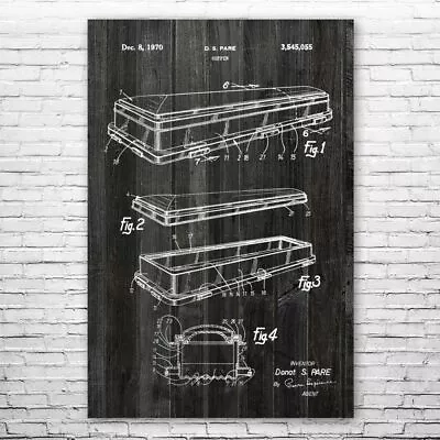 $42.95 • Buy Coffin Poster Print Funeral Director Mortician Gift Funeral Home Art