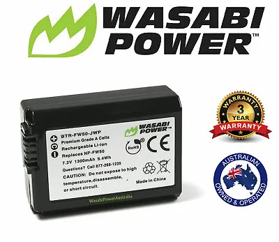 $29.90 • Buy Wasabi Power 1300mAh Battery For Sony NP-FW50, Alpha A5000,a5100,a6000,ILCE-QX1