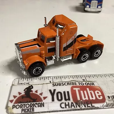 1981 Matchbox Superfast Orange Peterbilt Super Semi Tractor Truck 1/64 England • $1.95