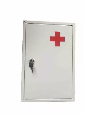 2 Tier Wall Mounted Steel Medicine Cabinet Storage Furniture Medical Lockable  • £10