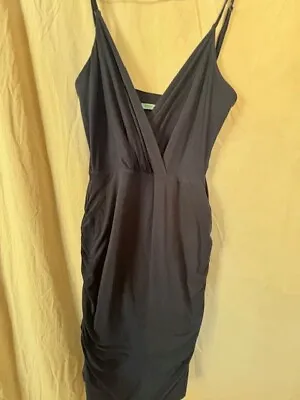 Kookai Women's Dress Adjustable Straps Size 2 Lined Blue Cotton Stretch Like New • $25.48