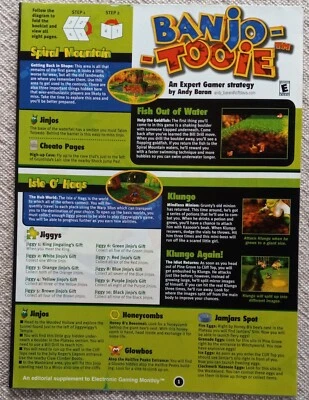 £6.88 • Buy EGM-Banjo-Tooie Fold Out Strategy Poster-Original