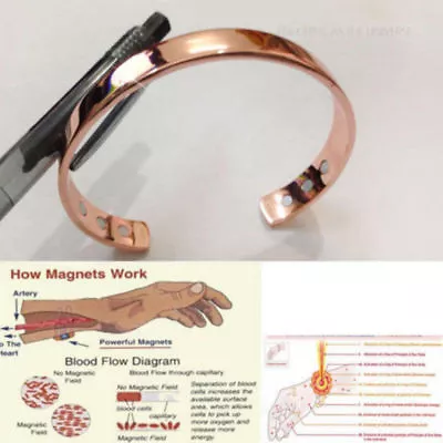 Copper Bracelet Magnetic Healing Bio Therapy Arthritis Pain Relief Bangle Cuff  • $8.99