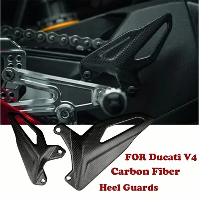 NEW For DUCATI PANIGALE V4 V4S V4R Carbon Fiber Heel Guard Protector Foot Wing • $55.69
