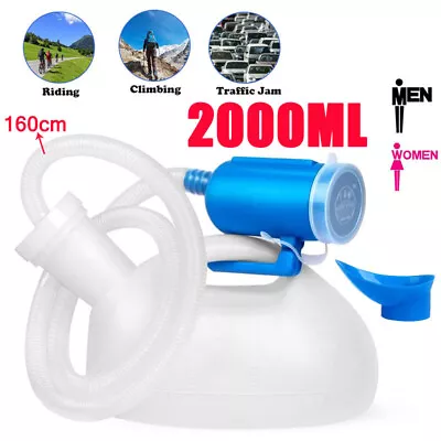 Unisex Male Female Urine Wee Bottle Portable Urinal Camping Travel Car Toilet UK • £12.89