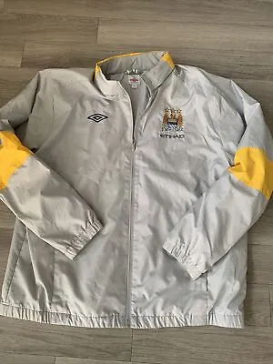 MANCHESTER CITY UMBRO Vintage Jacket  Men's XXL 2XL Football Training Top Minty • £19.99
