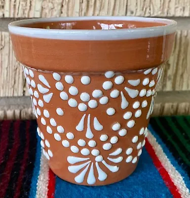 Mexican Ceramic Flower Pot Planter Folk Art Pottery Handmade Talavera #22 • $14.99