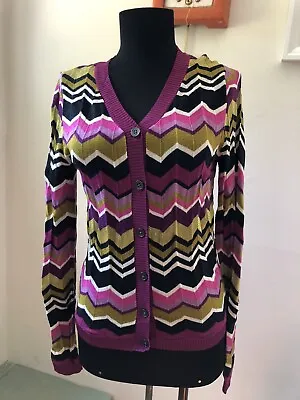 Missoni Italy For Target  Sweater Cardigan Knit Zig Zag Stripe Women's Small • $29.70