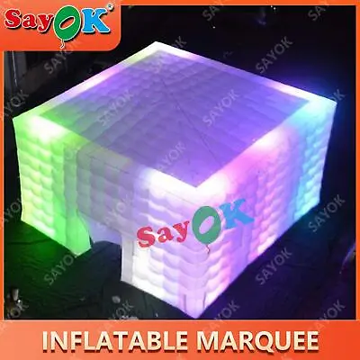 NEW Large LED Inflatable Marquee Inflatable Air Cube Tent House W/Blower Party • $2128