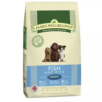 £14.39 • Buy James Wellbeloved Fish & Rice Puppy Dog Food 2kg