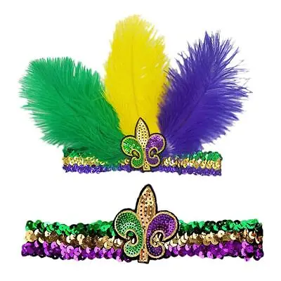 Mardi Gras Headband Carnival Masquerade Party Fancy Dress Costume Accessories UK • £1.99