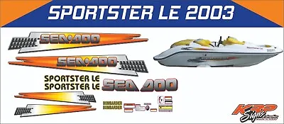 SEADOO SPORTSTER LE 2003-2006 GRAPHICS / DECAL / Sticker KIT CUSTOM • $150