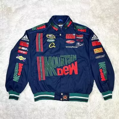 JH DESIGN Racing Jacket Mountain Dew Navy Size L • $184.84