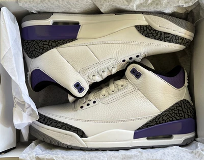 $420 • Buy Nike Air Jordan 3 Retro Dark Iris Size 10 Men CT8532-105 Brand New