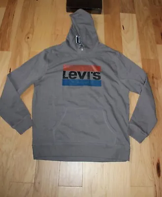 Levi's Lightweight Hoodie Unisex Dark Gray Logo Size XL NWT • $16.99