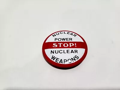 STOP NUCLEAR POWER And NUCLEAR WEAPONS 1978 Anti Nuclear Protest Button • $9.95