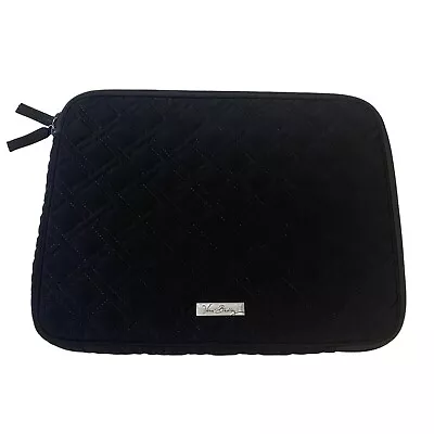 Vera Bradley Laptop Sleeve Black Quilted Tablet Carrying Case 14” • $12.95