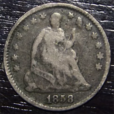 1858 Silver Half Dime • $1.25