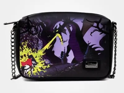 Disney Sleeping Beauty Maleficent Dragon & Prince Scene Crossbody Bag NWT • $60