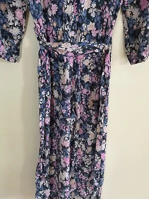 $68.50 • Buy Marcs Jumpsuit Floral Long Sleeve Multcolored Size 8 Pocket