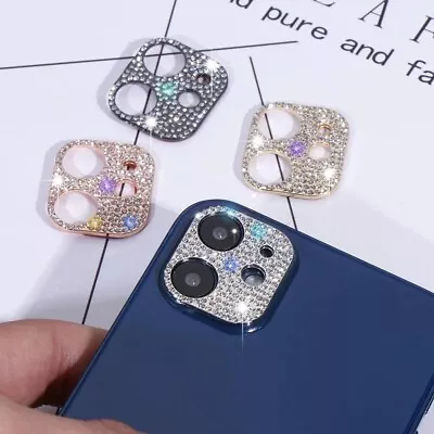 For IPhone 15 14 13 12 11 Pro Max Diamond Camera Lens Protector Bling Lens Cover • £3.23