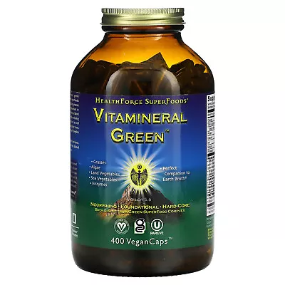 HealthForce Superfoods Vitamineral Green Version 5 3 400 VeganCaps Gluten-Free • $69.95