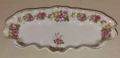 Antique C T Germany Carl Tielsch Altwasser 12  Celery Tray Roses Ruffled Rim ExC • $19.50