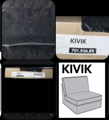 $146.50 • Buy IKEA Kivik Tranas Black Chair 1-Seat Sofa Section COVER ONLY Wide Wale Corduroy